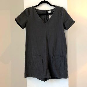 Gray urban romper with pockets